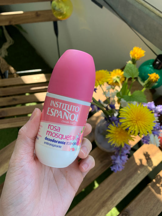 Instituto Español 玫瑰果止汗滾珠|西班牙原裝|天然止汗+腋下美白二合一|敏感肌適用|無酒精配方
