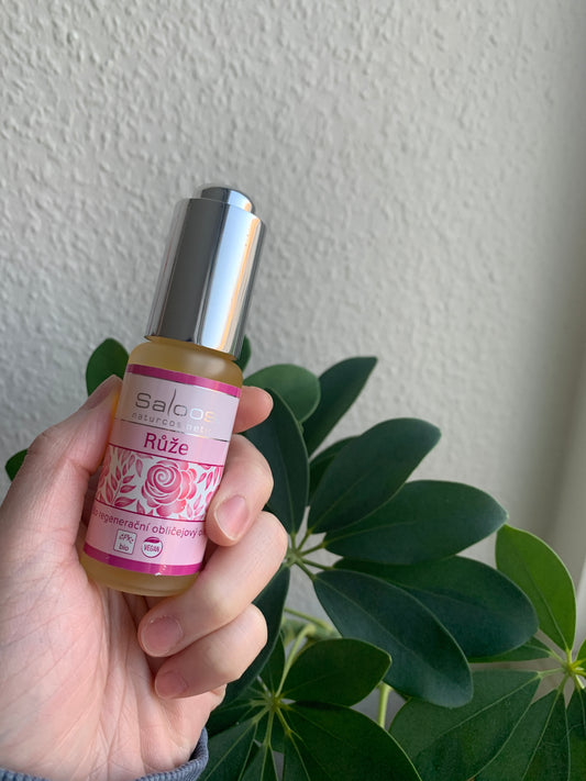 Saloos Bio Skin Oils Rose有機玫瑰精華油25ml - 捷克天然護膚品牌,含玫瑰果油荷荷巴油琉璃苣油,保濕淡印抗老化適合敏感肌香港女生