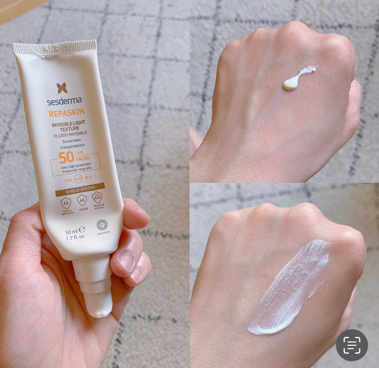 Sesderma Repaskin Invisible Light Texture Facial Sunscreen SPF50,50ml