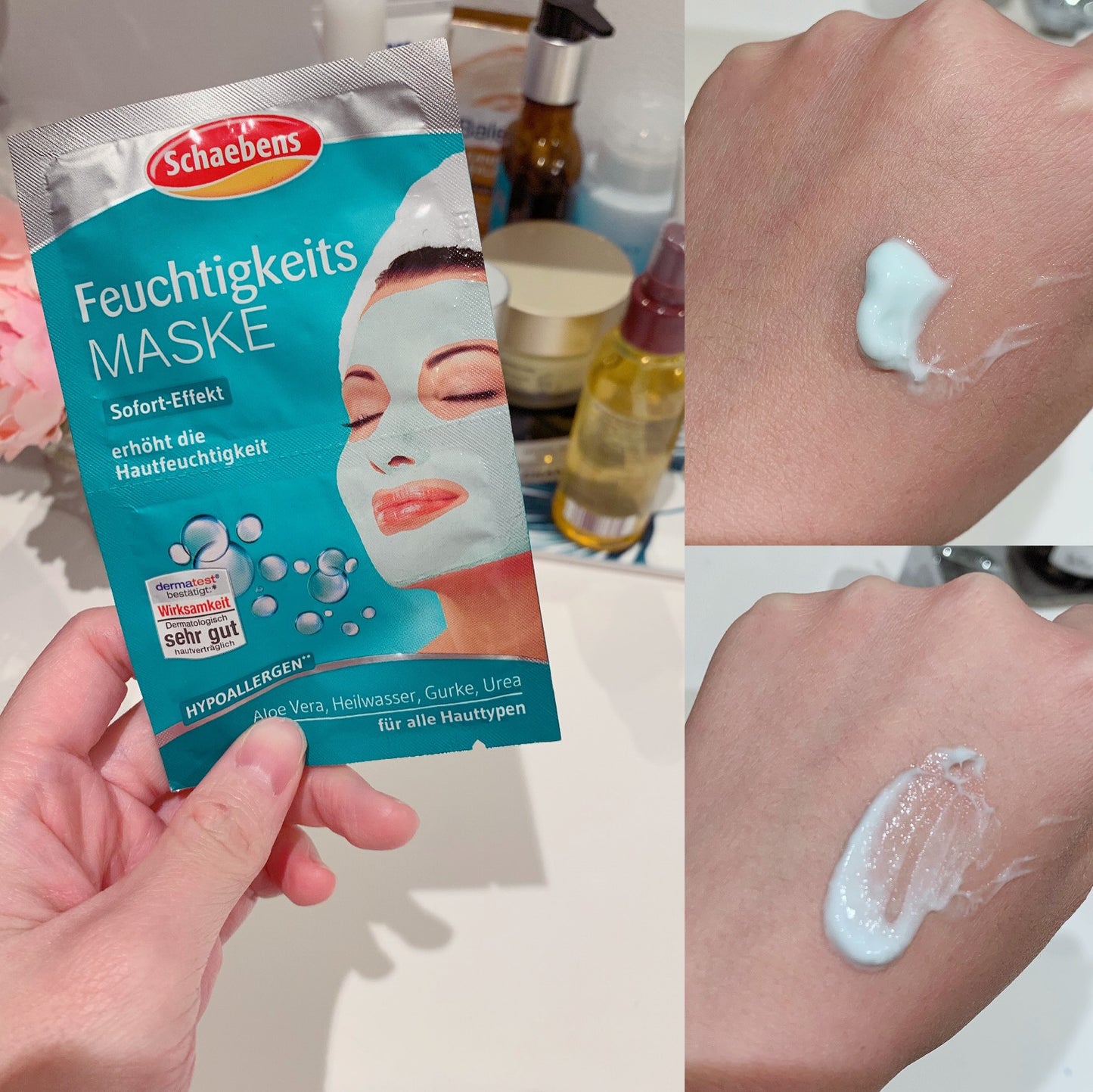 德國Schaebens 青瓜牛油果補水保濕面膜 3片x10ml - buy European skincare in Hong Kong - 1click2beauty