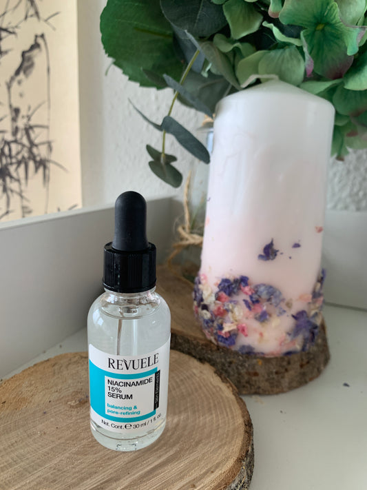 "Revuele煙酰胺15%精華 | 保加利亞原裝 | 專為亞洲油性肌設計 | 控油+淡印+縮毛孔三效合一 | 臨床證實28日改善痘印 | 無動物測試"