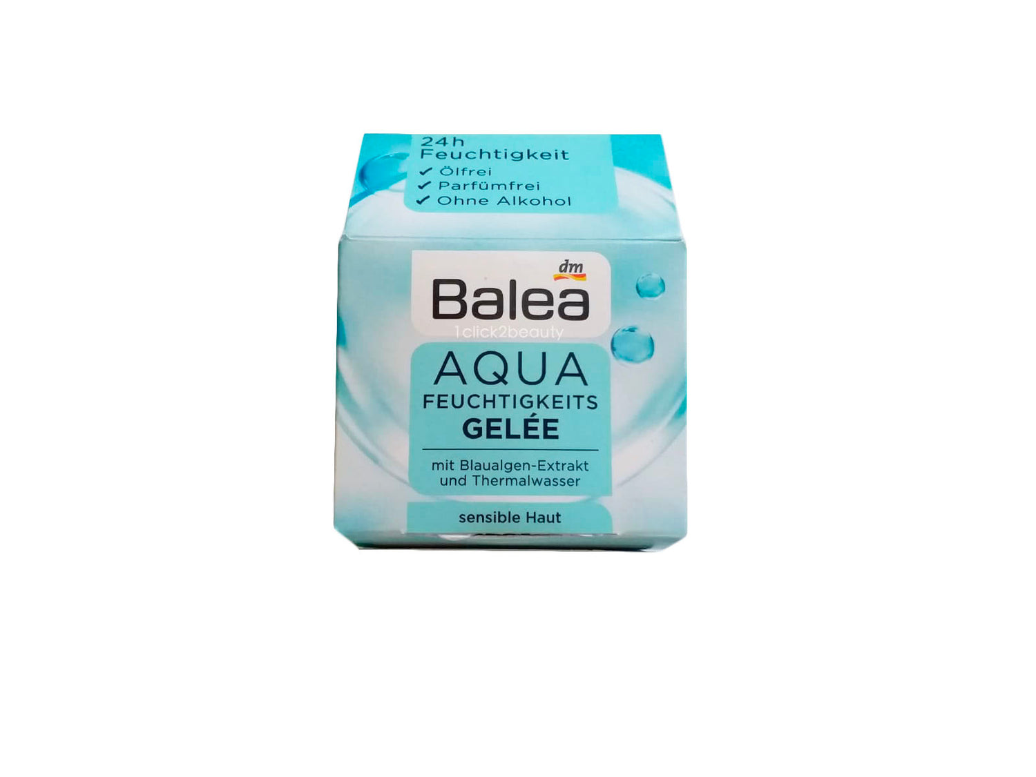 德國Balea Aqua Feuchtigekeits Gelee 水份保濕啫喱面霜 50ML - buy European skincare in Hong Kong - 1click2beauty