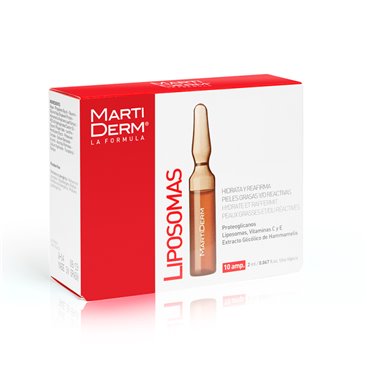 MARTIDERM Liposomas 平衡活肌精華，蘊含多種精華成分，有效調理肌膚油水平衡，改善暗沉、粗糙等問題，使肌膚更顯細緻柔滑。
